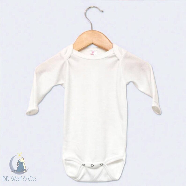 100 Polyester Blank Baby Long Sleeve Onesie for Sublimation Etsy