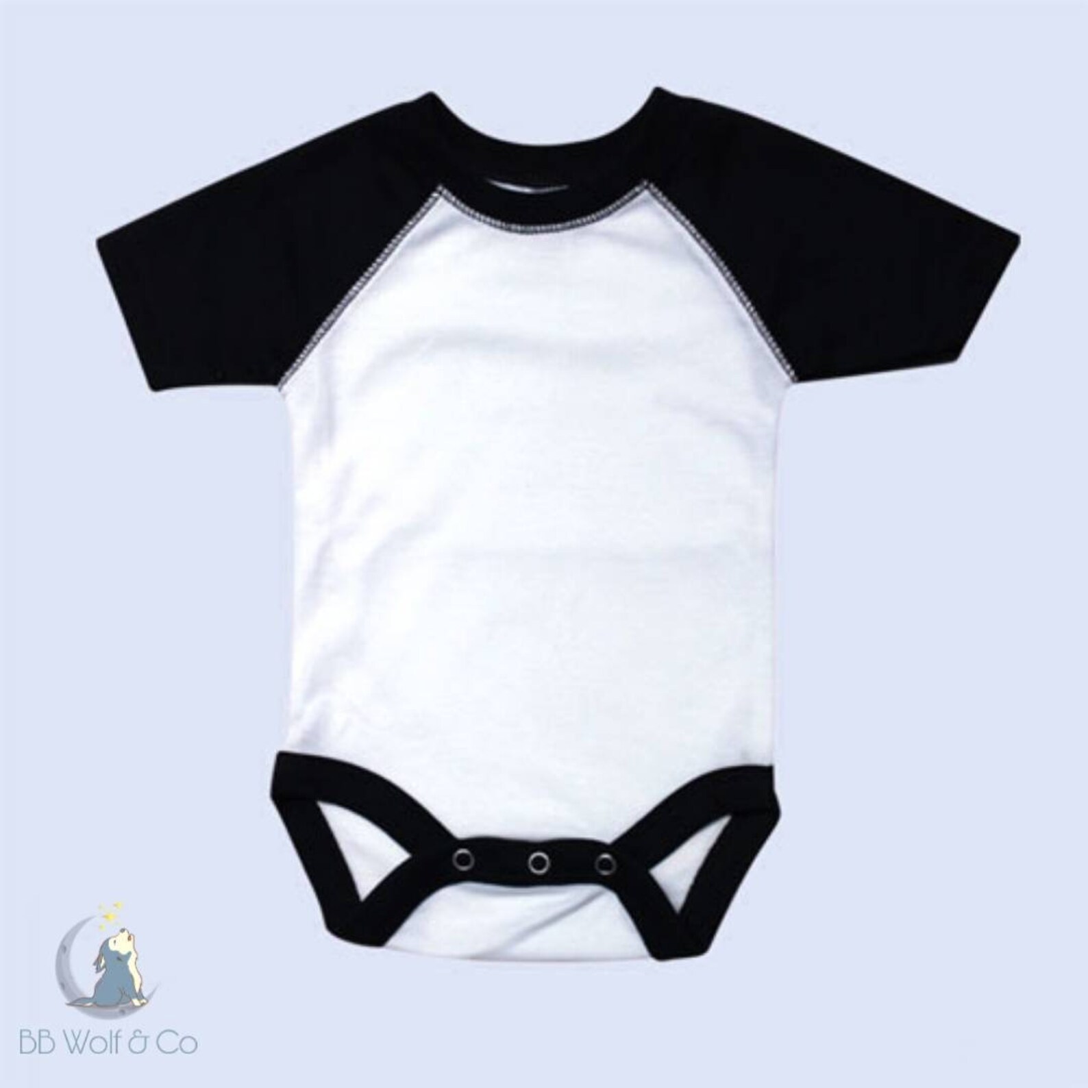 100 Polyester Blank Baby Short Sleeve White/Black Onesie for Etsy