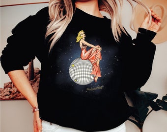 vintage mirrorball folklore crewneck sweatshirt