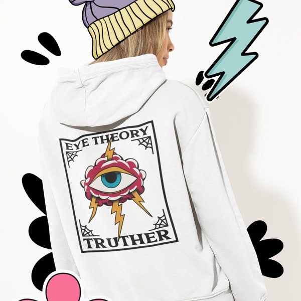 eye theory truther sweatshirt hoodie . white retro tattoo gaylor tshirt gift