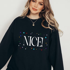 bejeweled NICE sweatshirt . midnights crewneck sweater hoodie