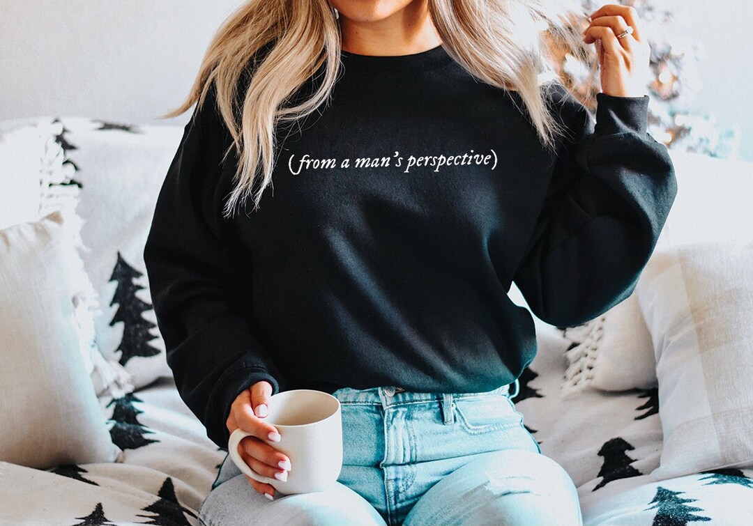 From a Man's Perspective Sweatshirt . Black Maroon Crewneck Sweater Hoodie  . Gaylor Kaylor - Etsy