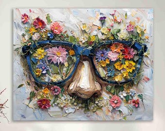 Eye Wall Art - Eyeglasses Print Modern Optometrist Office Décor (paper or canvas)