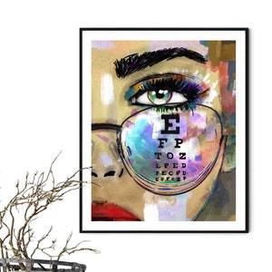 Optometry Art, Optometrist, Optician, Eye Art, Eyeglasses, Wall Art, Eye Chart, Optometry Office, Eye Doctor, Eye Decor, Eye Prints