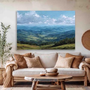 Blue Ridge Mountains Wall Art Appalachian Mountain Print Art North Carolina Landscape