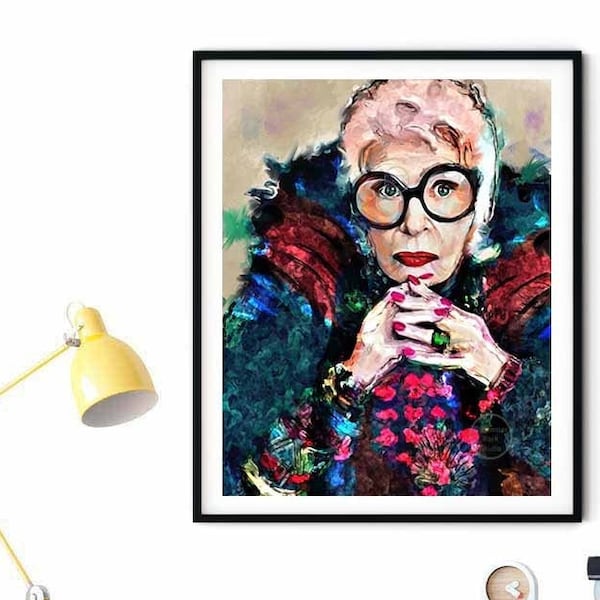 Iris Apfel Art Etsy
