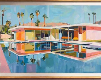 Palm Springs Art Print: Mid-Century Modern Architecture, Retro Home Decor