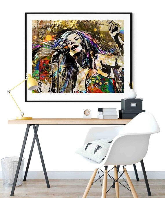 Janis Joplin Wall Art Signed by Artist Ready to Hang Canvas - Etsy