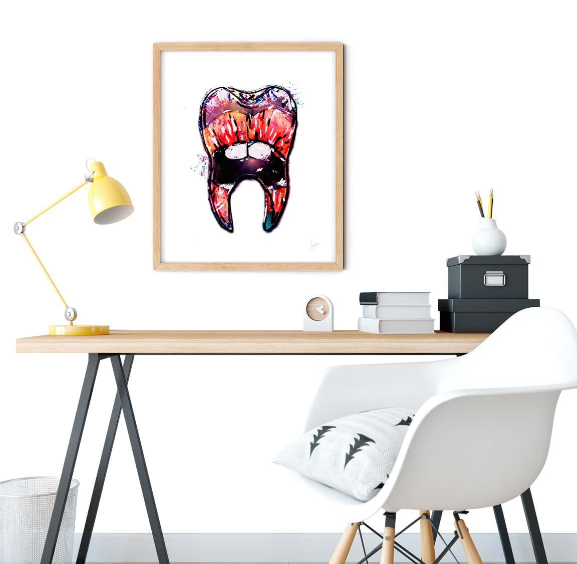 Dentist Art Print Dental Office Wall Art Orthodontist Print Etsy