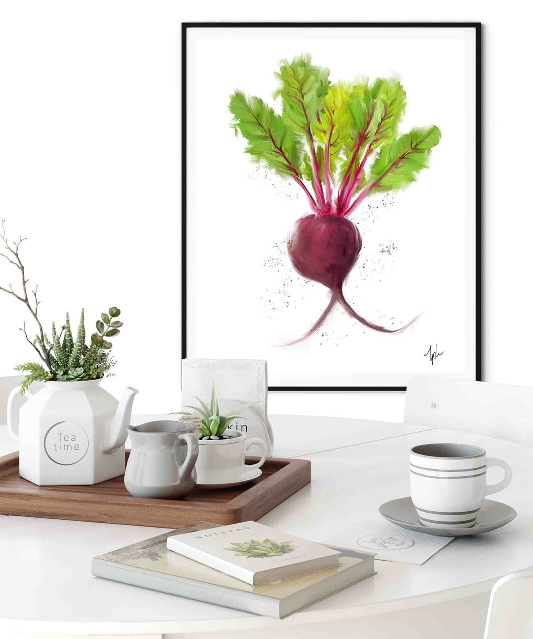 Beet Vegetable Print, Kitchen Wall Art, Paper Prints or Ready to Hang ...