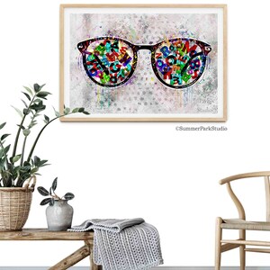 Eyeglass Wall Art, Optometry Office, Optician Art, Eyeglasses Art ...