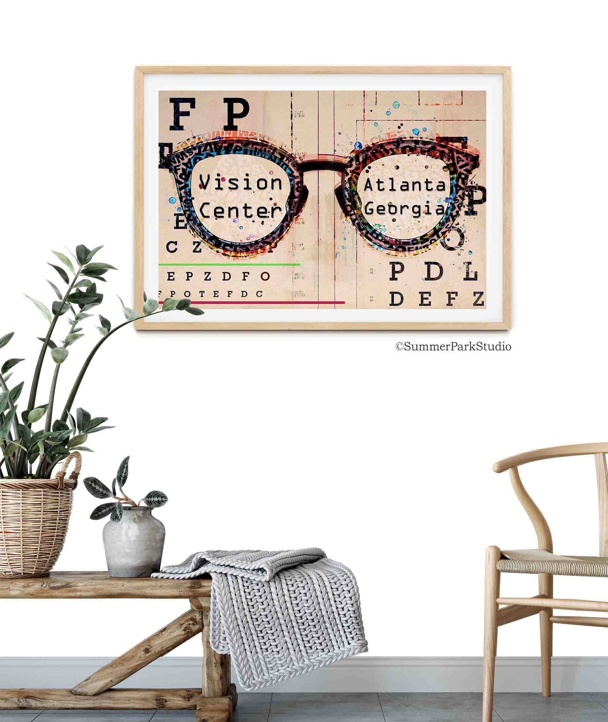 Eye Chart Wall Art Vintage Eye Chart Optometry Optician Etsy Eye Chart Wall Art