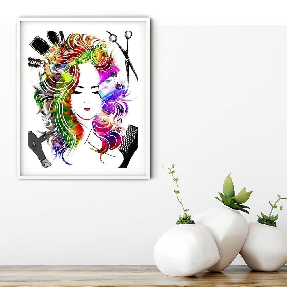 Hair Salon Wall Art Art With Hair Stylist Tools Around Long - Etsy Hair Salon Wall Art Art With Hair Stylist Tools Around Long - Etsy