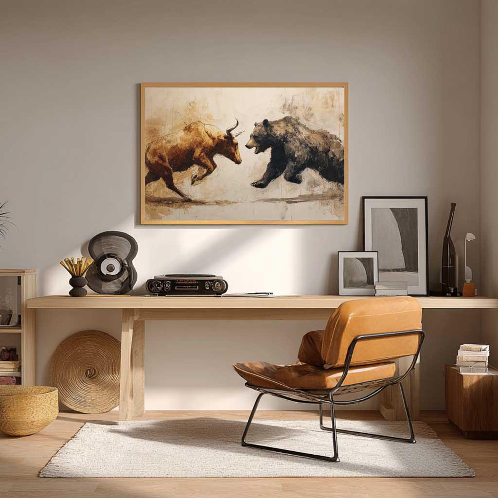 bull & bear digital prints, stock market art, wall... Bull and Bear Art Stock Market Print - Wall Street Décor (paper or ...