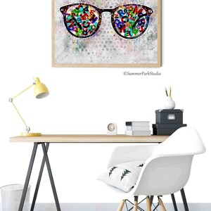 Eyeglass Wall Art, Optometry Office, Optician Art, Eyeglasses Art ...