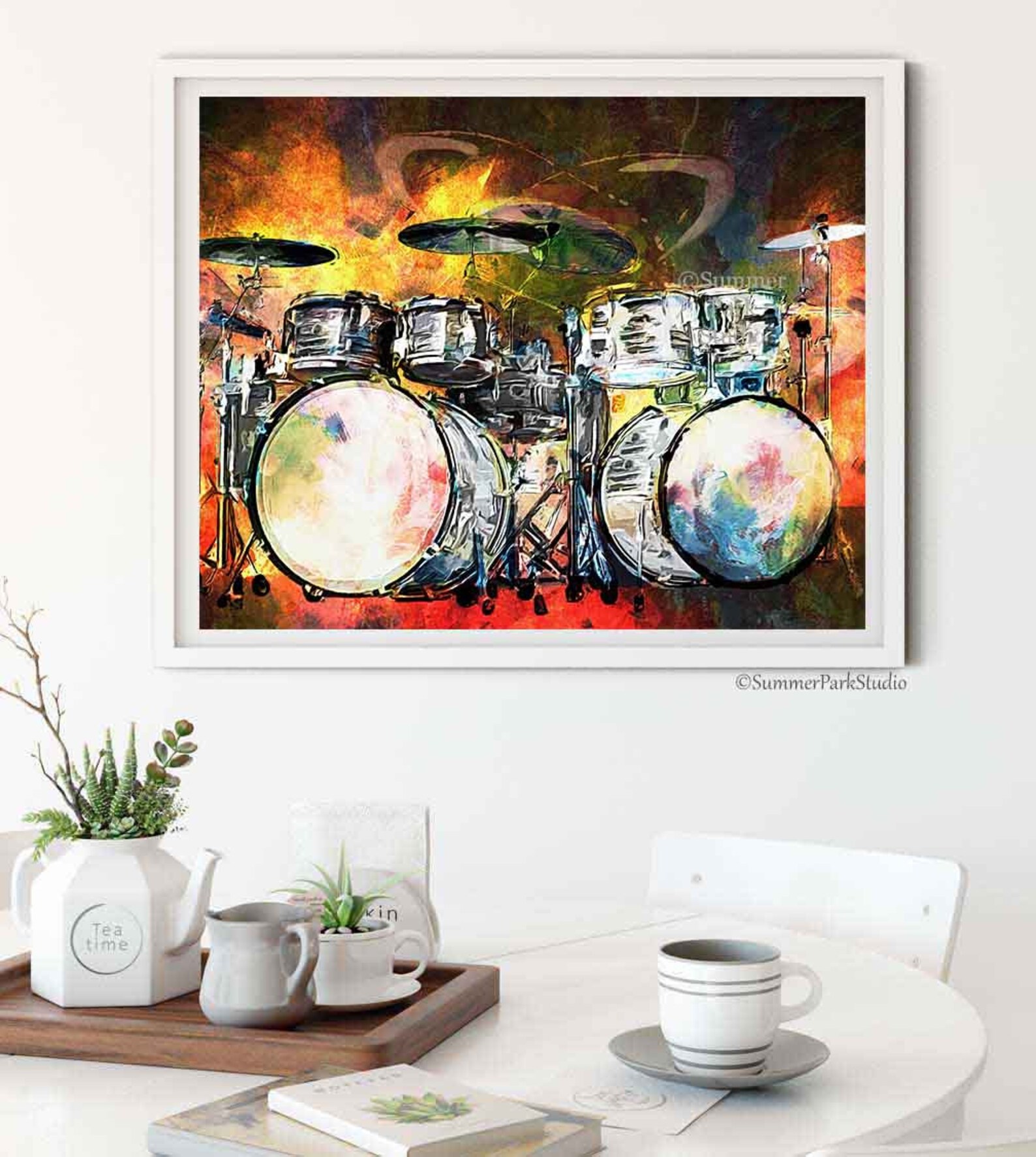 Drums Set Wall Art, Drum Prints or Ready to Hang Gallery Wrapped Canvas