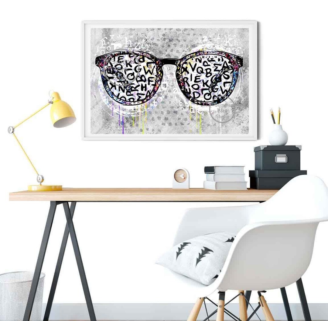 Eyeglasses Wall Art, Optometrist, Optician, Eyeglasses Art, Optometry ...
