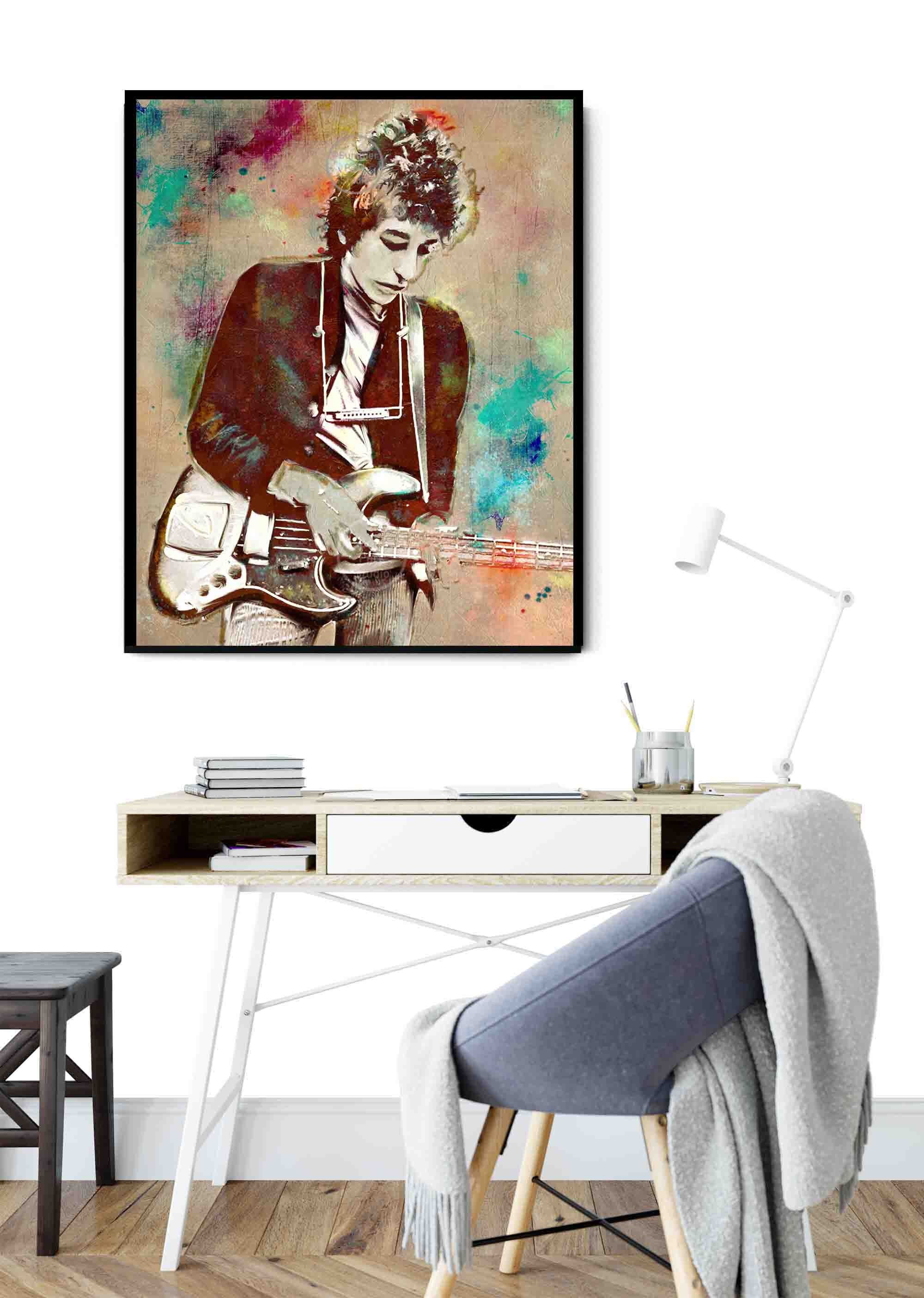 Bob Dylan Original Art Print Singer Songwriter Dylan Pop Etsy