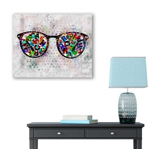 Eyeglass Wall Art, Optometry Office, Optician Art, Eyeglasses Art ...