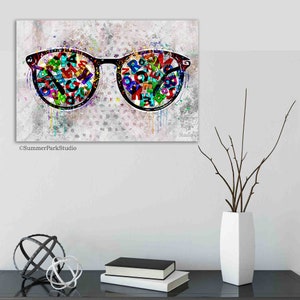 Eyeglass Wall Art, Optometry Office, Optician Art, Eyeglasses Art ...