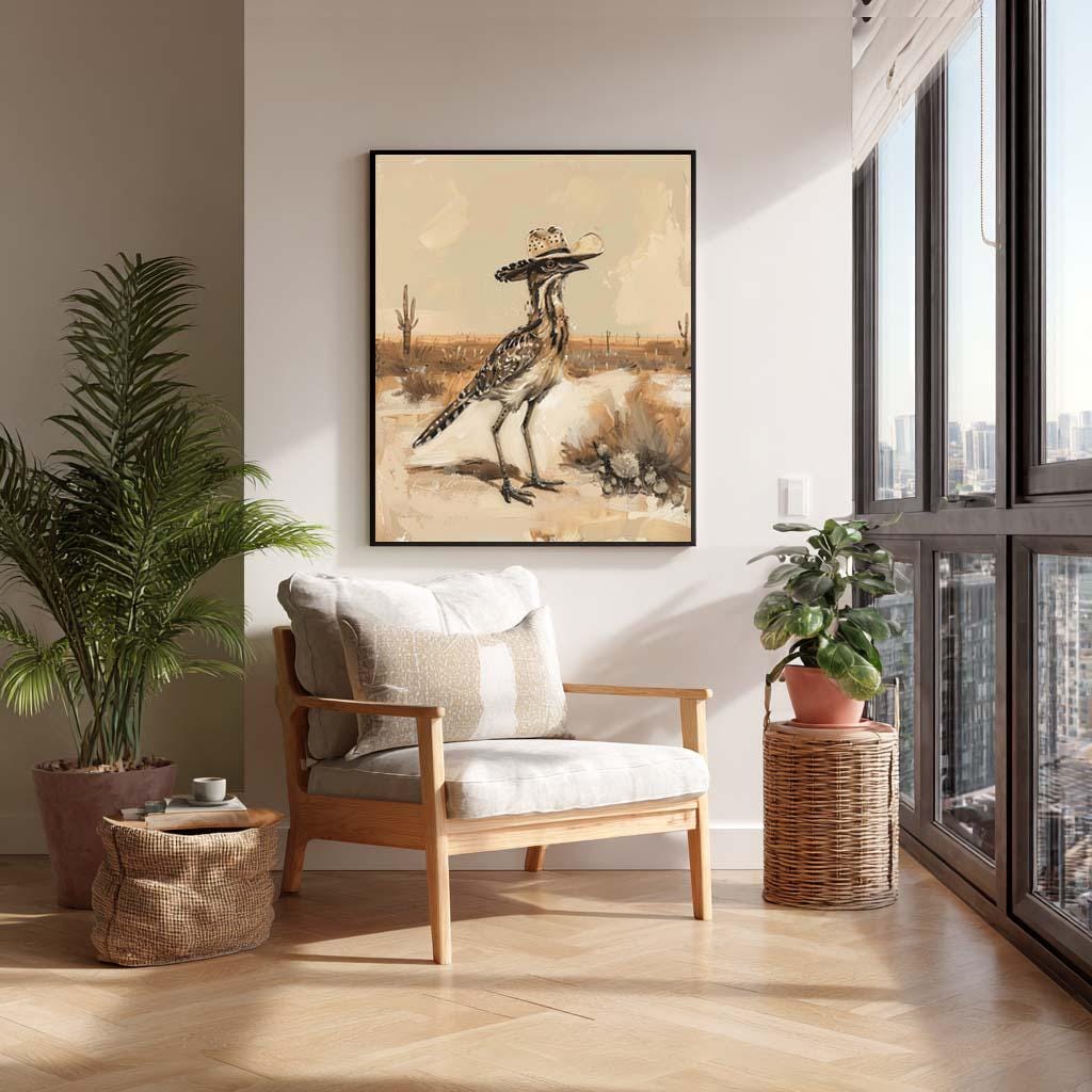 Roadrunner Art - Desert Décor Cowboy Print (paper or Canvas) - Etsy