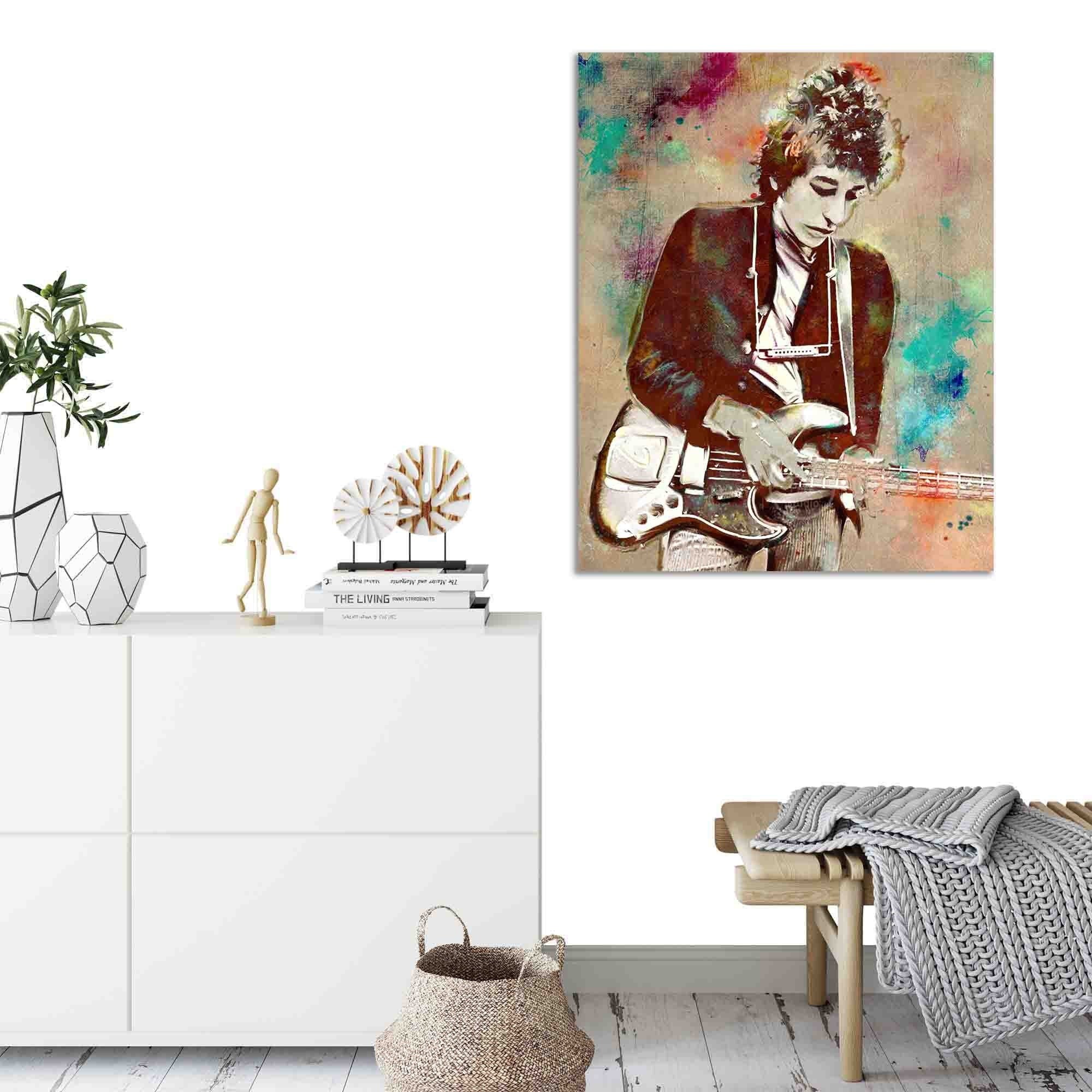 Bob Dylan Original Art Print Singer Songwriter Dylan Pop Etsy