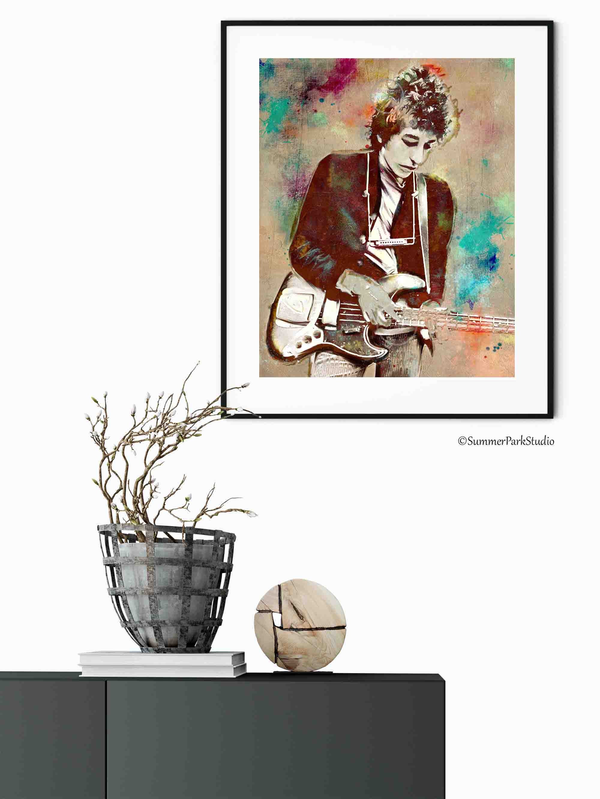 Bob Dylan Original Art Print Singer Songwriter Dylan Pop Etsy