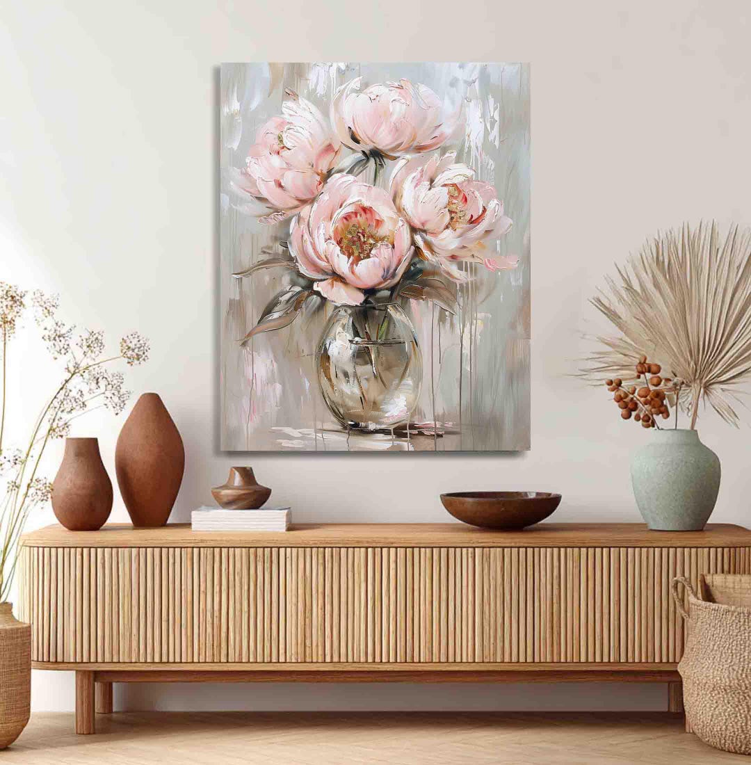 Peony Painting Print: Peonies Flower Print Floral Pastel Wall Decor - Etsy
