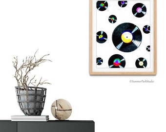 Vinyl Records Art Print, Modern Wall Decor, Music Records Posters or Ready  to Hang Wall Canvas, Record Player Records Art, Vinyl Record Art -   Norway