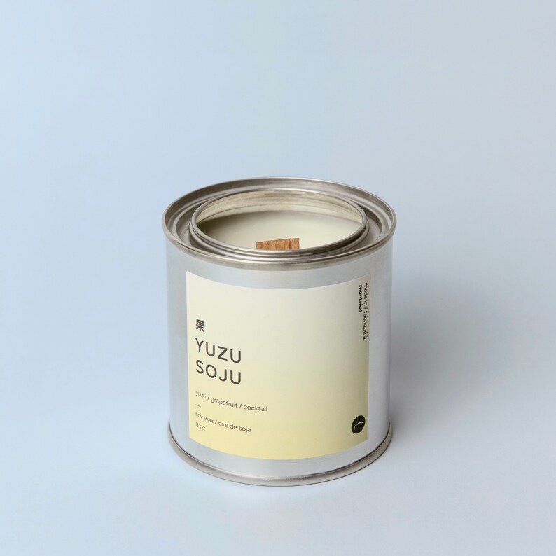 Yuzu Soju Yuzu Grapefruit Cocktail Soy Wax Candle Etsy Canada