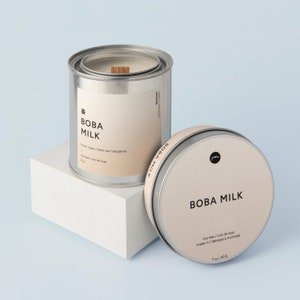 Boba Milk | Brown Sugar + Black Tea + Bergamot | Soy Wax Candle | From Montreal