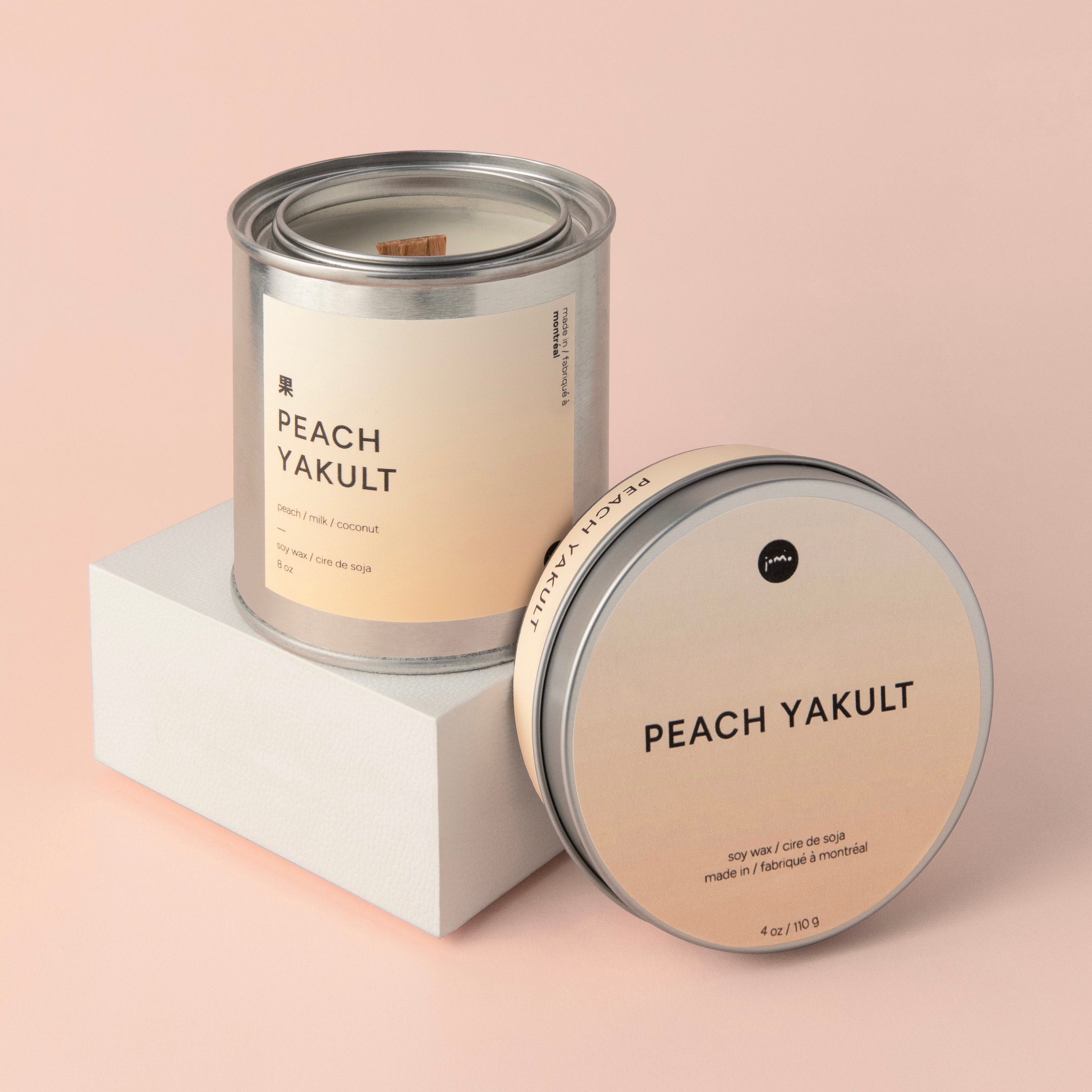 Peach Yakult | Peach + Milk + Coconut | Soy Wax Candle 