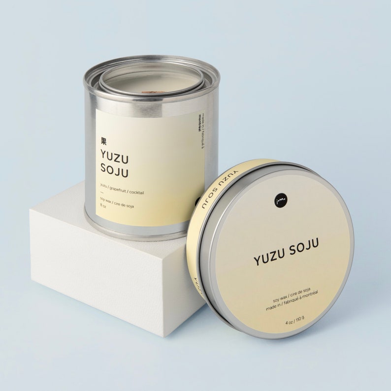 Yuzu Soju Yuzu Grapefruit Cocktail Soy Wax Candle Etsy Canada