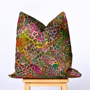 Ombre Leopard Print Throw Pillow Cover: Boho Chic Home Decor