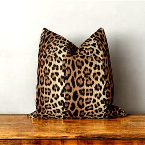 Leopard Print Pillow Cover: Double Sided Throw Pillow