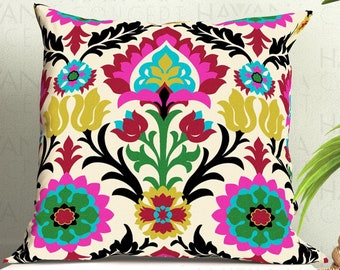 Santa Maria Desert Flower Pillow Cover - Colorful Floral Decorative Throw Pillow, Accent Pillow, Double Sided, Cover Only, Various Sizes