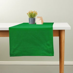 Forest Green Table Runner for Christmas, Solid Green Table Centerpiece, Extra Soft Christmas Holiday Table Runner, Green Dining Table Runner