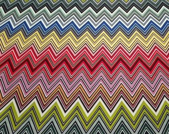 Chevron Zigzag Fabric by the Yard: Colorful Geometric Upholstery