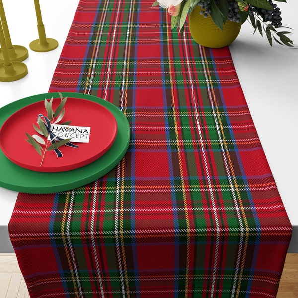 Stewart Royal Ancient Tartan Table Runner - Cotton table runner