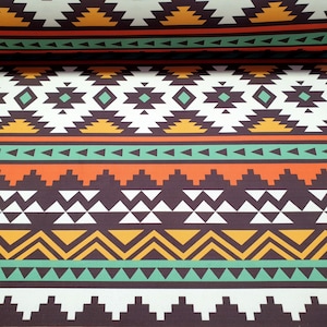 Boho Aztec Upholstery Fabric: Southwestern Tribal Print by the Yard