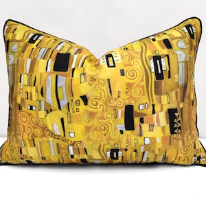 Kussensloop Gustav Klimt de kus: abstract art-nouveaukussen