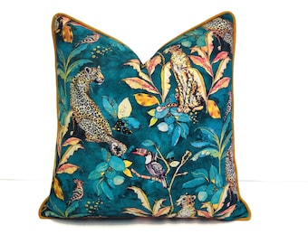 Cheetah Leopard Print Pillow Cover: Jungle Home Decor Cushion