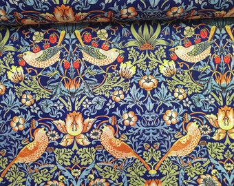 William Morris Strawberry Thief Upholstery Fabric - Birds Art Print