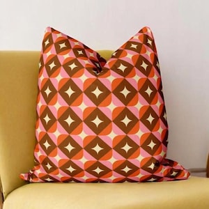 Geometrischer Print Kissenbezug: Mid Century Modern Boho Dekokissen