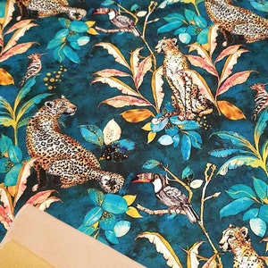 Geparden Leopard Dschungel Druck Stoff: Home Decor Polsterstoff Meterware