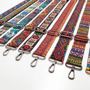 Boho Bag Strap: Adjustable Nylon Canvas Crossbody Replacement