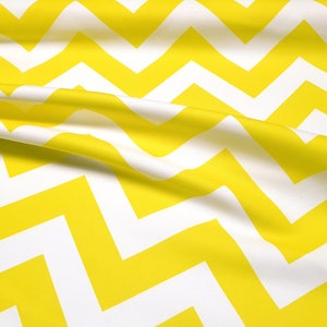 Yellow Chevron Fabric: Zig Zag Print, 56&quot; Wide, Home Decor