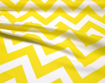 Yellow Chevron Fabric by the Yard - Zig Zag Print Fabric, 56" Width, Geometric Home Decor Fabric, Furniture, Sofa, Chair Upholstery Fabric