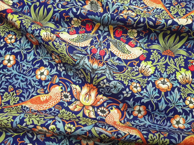 William Morris Upholstery Fabric by the Yard Strawberry Etsy Canada