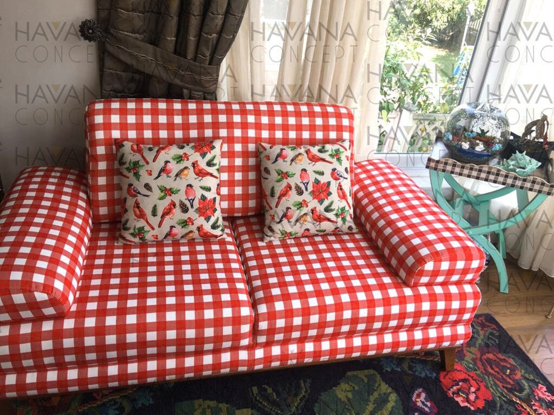 Red and White Gingham Fabric 1.2 Gingham Check Print Fabric for Kitchen Decor Tablecloth Curtains Chair Upholstery Fabric by the Yard Etsy